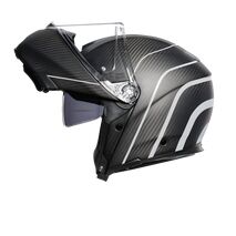 AGV / エージーブイ フリップアップ ヘルメット スポーツモジュラー MULTI E2205 - REFRACTIVE カーボン/シルバー | 211201A2IY-009, agv_211201A2IY-009_XXXL - AGV / エージーブイヘルメット