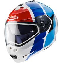 Caberg DUKE II IMPACT Flip Up Helmet, WHITE METAL/RED/BLUE LIGHT BLUE | C0IF00D6, cab_C0IF00D6XL - Caberg / カバーグヘルメット
