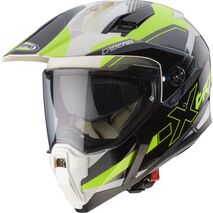 Caberg XTRACE SPARK Full Face Helmet, WHITE/ANTHRACITE/YELLOW FLUO | C2MC00G7, cab_C2MC00G7XL - Caberg / カバーグヘルメット