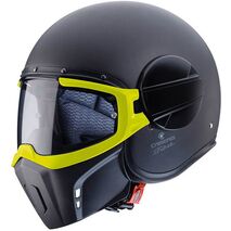 Caberg GHOST JET Open Face Helmet, MATT BLACK/YELLOW FLUO | C4FD0017, cab_C4FD0017XL - Caberg / カバーグヘルメット