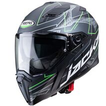 Caberg キャバーグ ジャッカル テクノ ヘルメット ブラック ネオン グリーン | C2NF00I9, cab_C2NF00I9_XS - Caberg / カバーグヘルメット