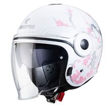 Caberg キャバーグ アップタウン ブルーム ヘルメット ホワイト シルバー ピンク | C6GF00A2, cab_C6GF00A2_M - Caberg / カバーグヘルメット