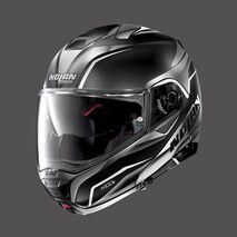 Nolan / ノーラン モジュラーヘルメット N100 5 Hilltop N-com ブラックメタルホワイト | N15000563048, nol_N15000563048X - Nolan / ノーラン & エックスライトヘルメット