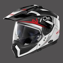 Nolan / ノーラン モジュラーヘルメット N70 2x Bungee N-com メタルホワイト ブラック | N7X000520039, nol_N7X000520039X - Nolan / ノーラン & エックスライトヘルメット