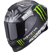 Scorpion / スコーピオン Exo フルフェイスヘルメット R1 Fabio Monster Replica ブラックシルバー | 10-363-159, sco_10-363-159_L - Scorpion / スコーピオンヘルメット
