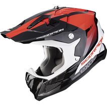 Scorpion / スコーピオン Exo Offroad Helmet Vx-22 Air Attis ブラックレッド | 32-380-24, sco_32-380-24_S - Scorpion / スコーピオンヘルメット