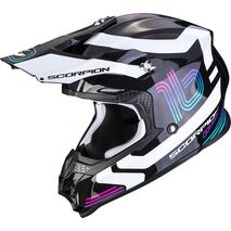 Scorpion / スコーピオン Exo Offroad Helmet Vx-16 Air Tub ブラックホワイト | 46-377-55, sco_46-377-55_L - Scorpion / スコーピオンヘルメット