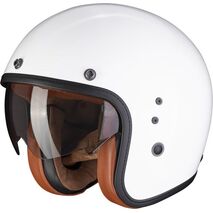 Scorpion / スコーピオン Exo ジェットヘルメット Belfast Evo Luxe ホワイト | 78-237-05, sco_78-237-05_L - Scorpion / スコーピオンヘルメット