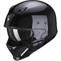 Scorpion / スコーピオン Exo モジュラーヘルメット Covert X ソリッドブラック | 86-100-03, sco_86-100-03_L - Scorpion / スコーピオンヘルメット