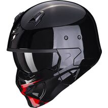 Scorpion / スコーピオン Exo モジュラーヘルメット Covert X Tanker ブラックレッド | 86-371-24, sco_86-371-24_S - Scorpion / スコーピオンヘルメット