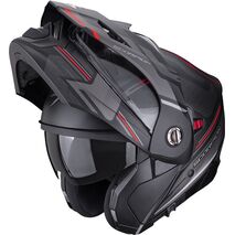 Scorpion / スコーピオン Exo モジュラーヘルメット Adx-2 Carrera ブラックレッド | 89-398-24, sco_89-398-24_L - Scorpion / スコーピオンヘルメット
