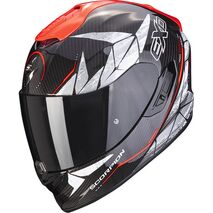 Scorpion / スコーピオン Exo フルフェイスヘルメット Exo-1400 Carbon Air Aranea レッド | 14-382-160, sco_14-382-160_S - Scorpion / スコーピオンヘルメット