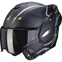 Scorpion / スコーピオン Exo モジュラーヘルメット Tech Square ブラック イエロー | 18-348-157, sco_18-348-157_M - Scorpion / スコーピオンヘルメット