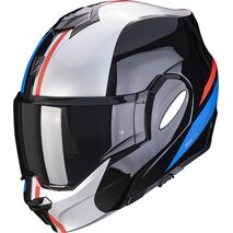 Scorpion / スコーピオン Exo モジュラーヘルメット Tech Forza ブラックシルバー レッド | 18-392-163, sco_18-392-163_L - Scorpion / スコーピオンヘルメット