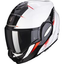 Scorpion / スコーピオン Exo モジュラーヘルメット Tech Primus ホワイト ブラック | 18-393-205, sco_18-393-205_M - Scorpion / スコーピオンヘルメット