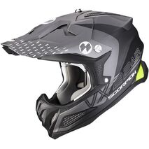 Scorpion / スコーピオン Exo Offroad Helmet Vx-22 Air Ares ブラックマット シルバー | 32-379-159, sco_32-379-159_M - Scorpion / スコーピオンヘルメット