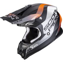 Scorpion / スコーピオン Exo Offroad Helmet Vx-16 Air Soul オレンジ マットブラック | 46-376-168, sco_46-376-168_M - Scorpion / スコーピオンヘルメット
