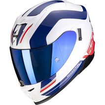 Scorpion / スコーピオン Exo フルフェイスヘルメット 520 Air Lemans ホワイトブルー | 72-349-236, sco_72-349-236_L - Scorpion / スコーピオンヘルメット