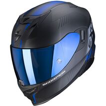Scorpion / スコーピオン Exo フルフェイスヘルメット 520 Air Laten ブラックブルー | 72-358-158, sco_72-358-158_S - Scorpion / スコーピオンヘルメット