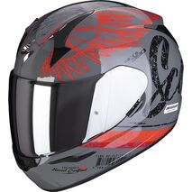 Scorpion / スコーピオン Exo フルフェイスヘルメット 390 Ighost グレーレッド | 39-385-246, sco_39-385-246_XS - Scorpion / スコーピオンヘルメット
