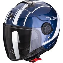 Scorpion / スコーピオン Exo ジェットヘルメット City Scoot ブルー ホワイト | 83-347-247, sco_83-347-247_S - Scorpion / スコーピオンヘルメット