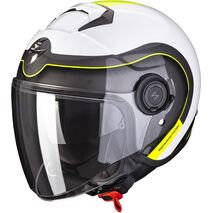 Scorpion / スコーピオン Exo ジェットヘルメット City Roll ホワイト フルオイエロー | 83-390-269, sco_83-390-269_L - Scorpion / スコーピオンヘルメット
