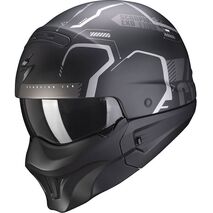 Scorpion / スコーピオン Exo モジュラーヘルメット Combat Evo Ram ブラックシルバー | 85-337-159, sco_85-337-159_L - Scorpion / スコーピオンヘルメット