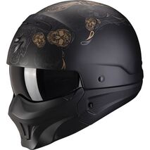 Scorpion / スコーピオン Exo モジュラーヘルメット Combat Evo Kalavera ブラック ゴールド | 85-367-254, sco_85-367-254_L - Scorpion / スコーピオンヘルメット
