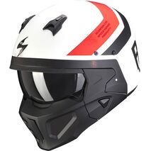 Scorpion / スコーピオン Exo モジュラーヘルメット Covert X T-rust ホワイト レッド | 86-353-287, sco_86-353-287_L - Scorpion / スコーピオンヘルメット
