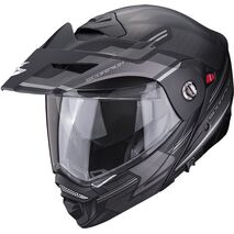 Scorpion / スコーピオン Exo モジュラーヘルメット Adx-2 Carrera ブラックシルバー | 89-398-159, sco_89-398-159_L - Scorpion / スコーピオンヘルメット