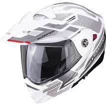 Scorpion / スコーピオン Exo モジュラーヘルメット Adx-2 Carrera ホワイト シルバー | 89-398-281, sco_89-398-281_L - Scorpion / スコーピオンヘルメット