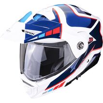 Scorpion / スコーピオン Exo モジュラーヘルメット Adx-2 Camino ホワイト ブルーレッド | 89-399-236, sco_89-399-236_M - Scorpion / スコーピオンヘルメット