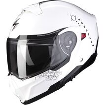 Scorpion / スコーピオン Exo モジュラーヘルメット 930 Shot ホワイト ブラック | 94-396-205, sco_94-396-205_L - Scorpion / スコーピオンヘルメット