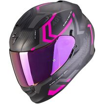 Scorpion / スコーピオン Exo フルフェイスヘルメット 491 Spin ブラックマット ピンク | 48-370-179, sco_48-370-179_XS - Scorpion / スコーピオンヘルメット