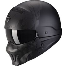 Scorpion / スコーピオン Exo モジュラーヘルメット Combat Evo Marauder ブラックシルバー | 85-366-291, sco_85-366-291_XS - Scorpion / スコーピオンヘルメット
