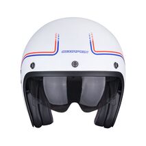 Scorpion / スコーピオン Scorpion / スコーピオン Belfast Evo Soul Helmet White Blue R | 78-376-249, sco_78-376-249-07 - Scorpion / スコーピオンヘルメット