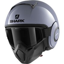 Shark / シャーク オープンフェイスヘルメット STREET DRAK BLANK グラファイトグレイグロッシー/S01 | HE3305S01, sh_HE3305ES01XS - SHARK / シャークヘルメット
