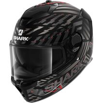 Shark / シャーク フルフェイスヘルメット SPARTAN GT BCL. MICR. E-BRAKE Mat Mat ブラック レッド アンスラサイト/KRA | HE7073KRA, sh_HE7073EKRAXXL - SHARK / シャークヘルメット