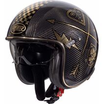 Premier / プレミア オープンフェイス ヘルメット VINTAGE CARBON NX GOLD CHROMED | APJETVIECARNGC0, pre_APJETVIECARNGC00XL - Premier / プレミアヘルメット