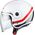 Caberg UPTOWN CHRONO Open Face Helmet, WHITE/BLUE/RED | C6GE00D6, cab_C6GE00D6XL - Caberg / カバーグヘルメット