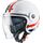 Caberg UPTOWN CHRONO Open Face Helmet, WHITE/BLUE/RED | C6GE00D6, cab_C6GE00D6S - Caberg / カバーグヘルメット