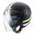 Caberg UPTOWN CHRONO Open Face Helmet, MATT BLACK/WHITE/YELLOW FLUO | C6GE00D9, cab_C6GE00D9L - Caberg / カバーグヘルメット