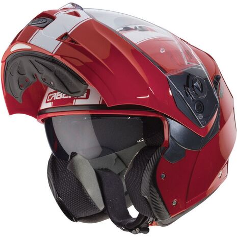 Caberg DUKE LEGEND Flip Up Helmet, RED/WHITE | C0BD0073, cab_C0BD0073S - Caberg / カバーグヘルメット