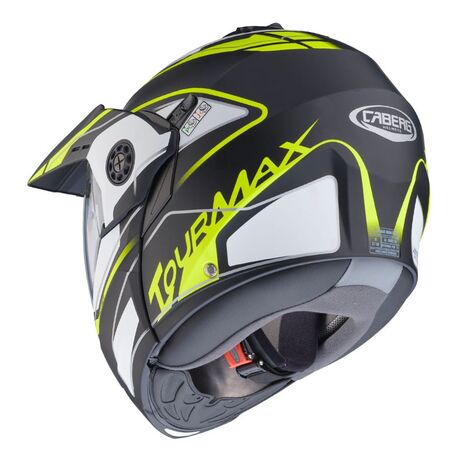 Caberg TOURMAX MARATHON Flip Up Helmet, MATT BLACK/WHITE/YELLOW FLUO | C0FC00D9, cab_C0FC00D9S - Caberg / カバーグヘルメット