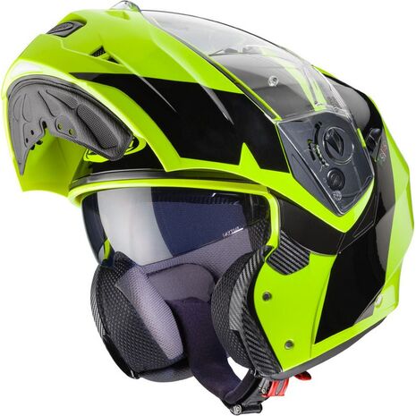 Caberg DUKE II IMPACT Flip Up Helmet, YELLOW FLUO/BLACK | C0IF00H4, cab_C0IF00H4L - Caberg / カバーグヘルメット