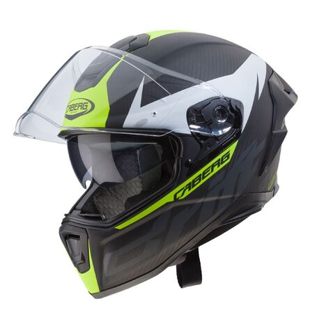 Caberg DRIFT EVO CABRON Full Face Helmet, MATT ANTHRACITE/YELLOW FLUO | C2OA00G3, cab_C2OA00G3L - Caberg / カバーグヘルメット