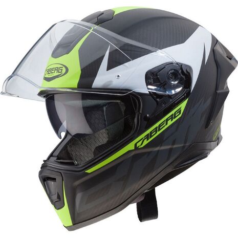 Caberg DRIFT EVO CABRON Full Face Helmet, MATT ANTHRACITE/YELLOW FLUO | C2OA00G3, cab_C2OA00G3M - Caberg / カバーグヘルメット