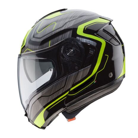 Caberg LEVO FLOW Flip Up Helmet, BLACK/ANTHRACITE/YELLOW FLUO | C0GB00C1, cab_C0GB00C1XL - Caberg / カバーグヘルメット