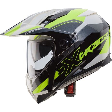 Caberg XTRACE SPARK Full Face Helmet, WHITE/ANTHRACITE/YELLOW FLUO | C2MC00G7, cab_C2MC00G7XL - Caberg / カバーグヘルメット