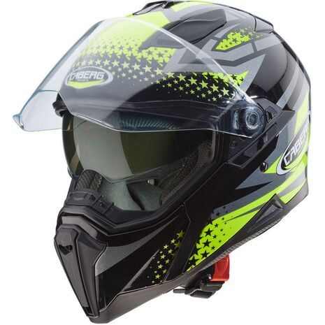 Caberg JACKAL SNIPER Full Face Helmet, BLACK/ANTHRACITE/YELLOW FLUO | C2NC00H1, cab_C2NC00H1XL - Caberg / カバーグヘルメット
